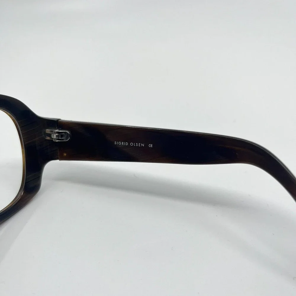Sigrid Olsen Women's Eyeglasses Frame Mahogany Horn 57-15-130 H6830‎